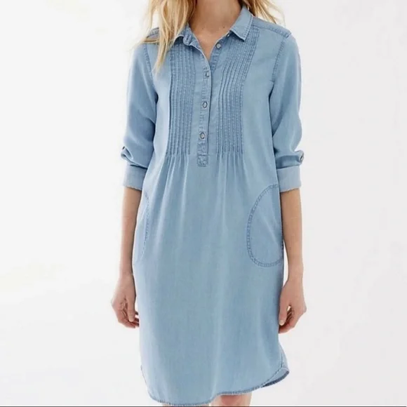 j jill denim shirt dress J.Jill | Dress up your denim. Tap to shop. #jjillstyle